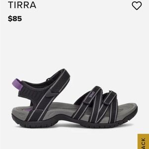 Womens Teva sandals.  Size 7.  Brand New. Black/Grey/purple accent/trim.